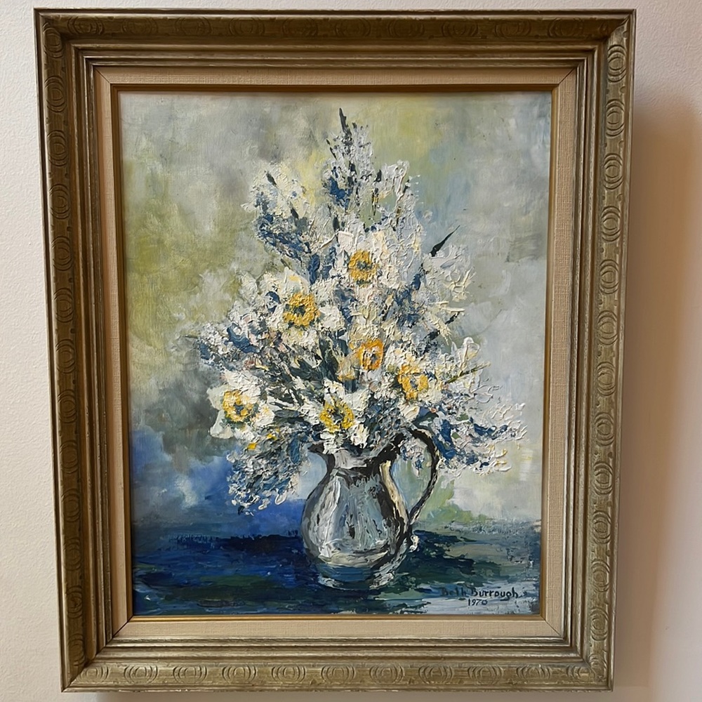 Flowers Oil Painting by Beth Burroughs